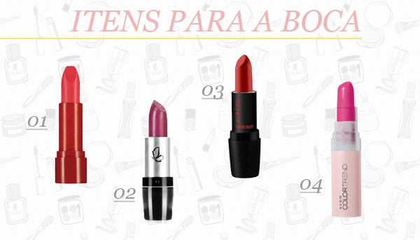 Produtos baratinhos de maquiagem para boca até R$ 20 
