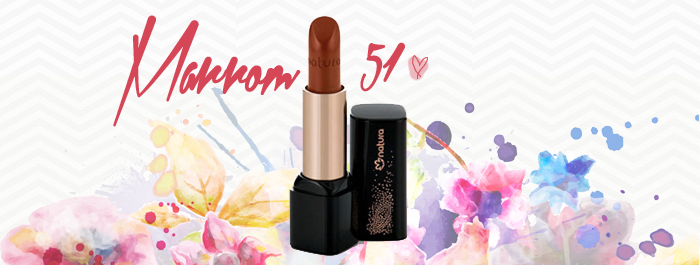 Batom matte marrom 51 da Natura Una