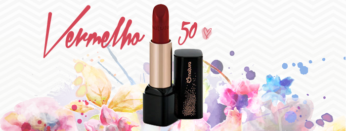 Batom matte vermelho 50 da Natura Una
