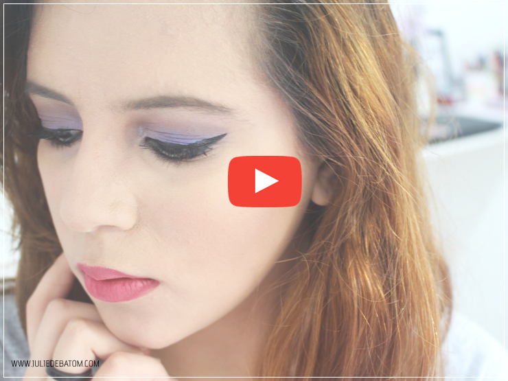 Maquiagem de inverno com tons de roxo e azul