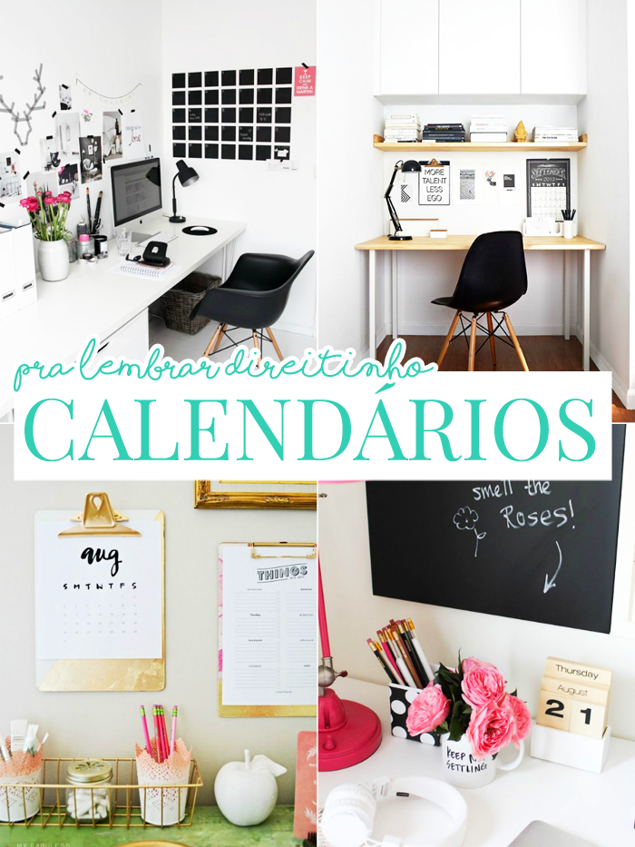 Calendários na decoração de home office
