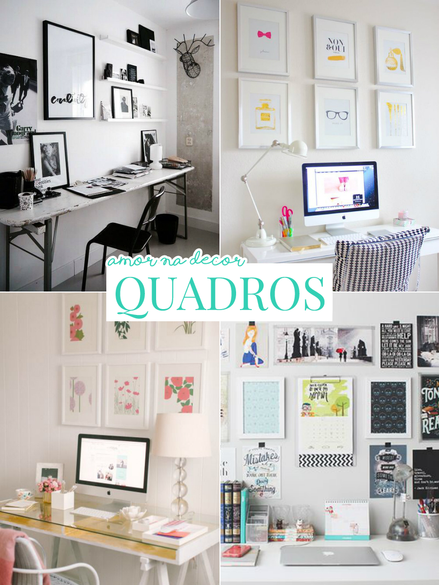 Quadros na decoração de home office