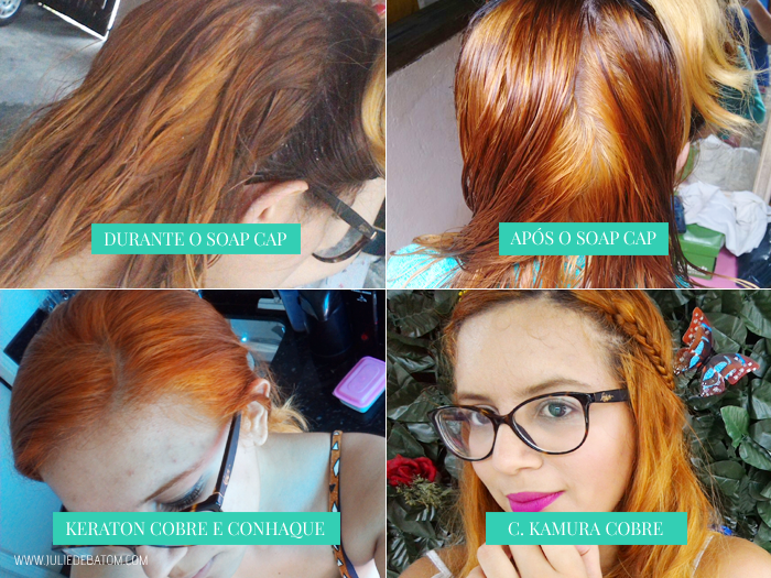 Recuperar cabelos danificados: soap cap em cabelo ruivo