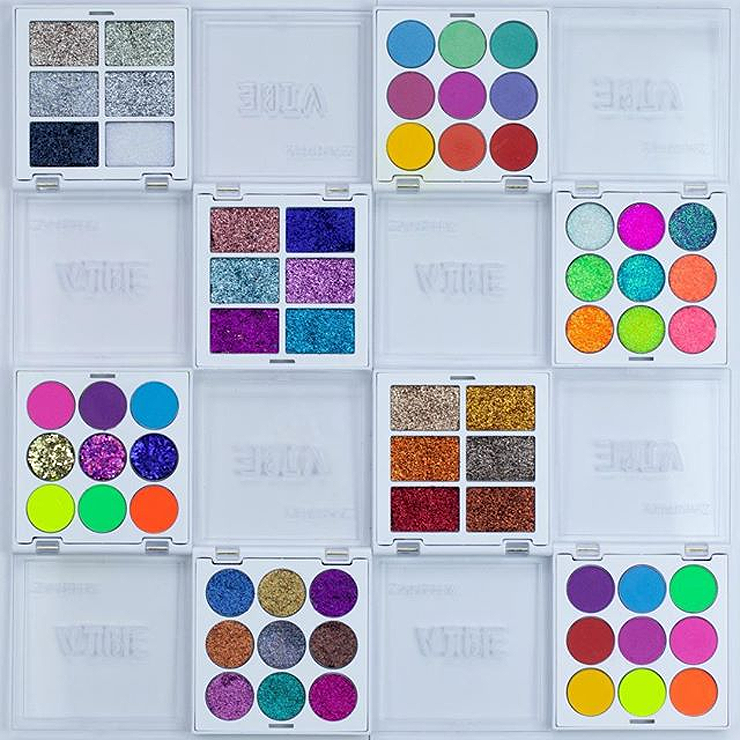 Lançamentos de maquiagem em setembro da Zanphy: paletas glitter e sombras neon