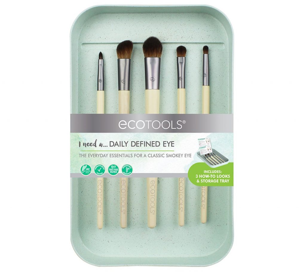 Kit com 5 pincéis para olhos da Ecotools na promoção
